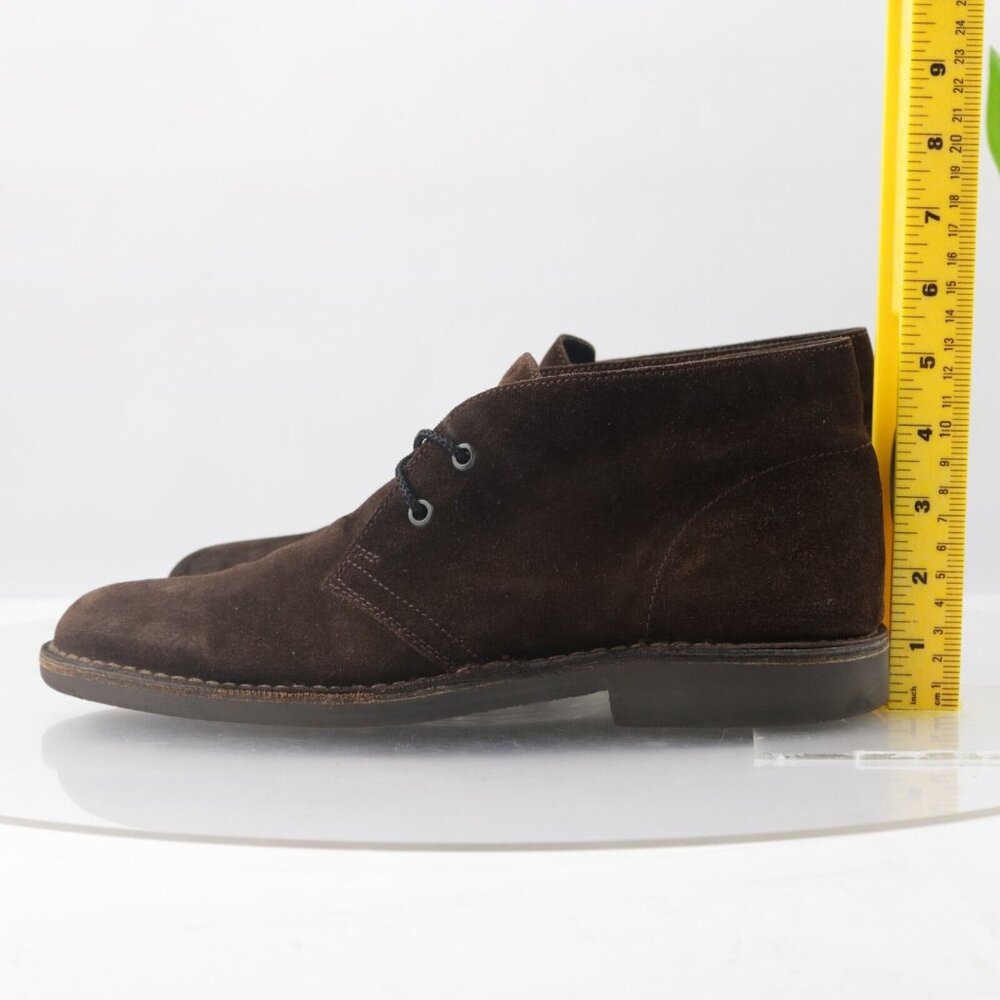 Bloomingdales Mens Chukka Boot Size 12 Brown Suede Lace Up Casual Plain Toe - Picture 7 of 13